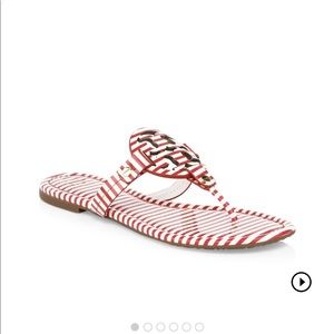 ❌sold ❌Tory burch Miller stripped sandal size 9